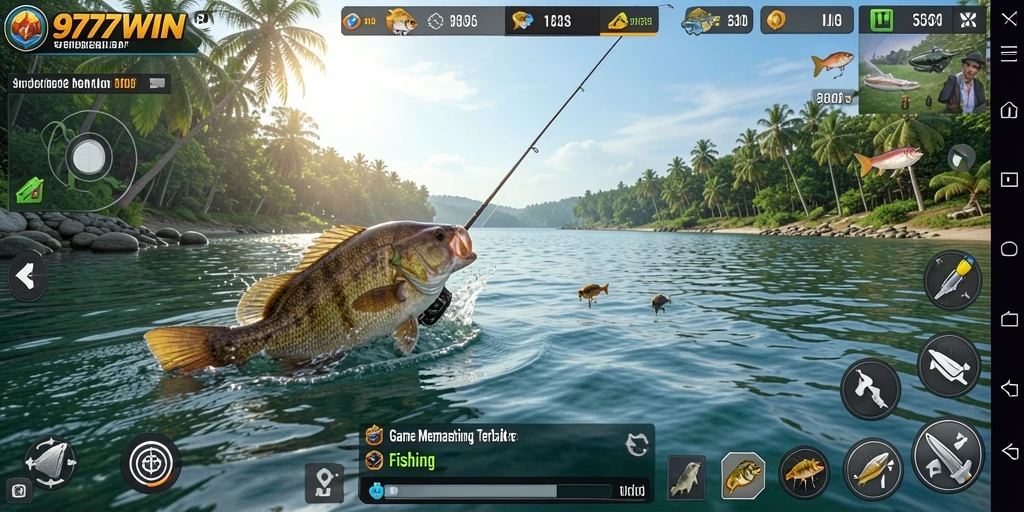 Tampilan gameplay menarik dari 9777WIN saat memancing.