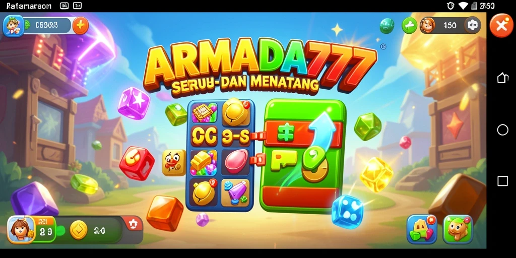 Tampilan gameplay menarik dari ARMADA777 Match-3.