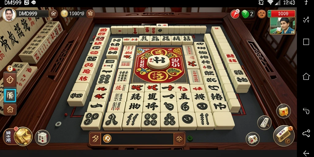 Tampilan menarik permainan Mahjong DMD999 dengan ubin berwarna-warni.