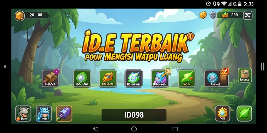 Tampilan utama gameplay ID098 dengan elemen Idle yang seru.