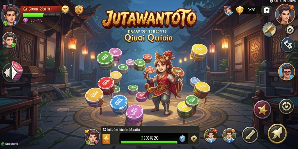 Screenshot utama JUTAWANTOTO menunjukkan gameplay QiuQiu yang seru.