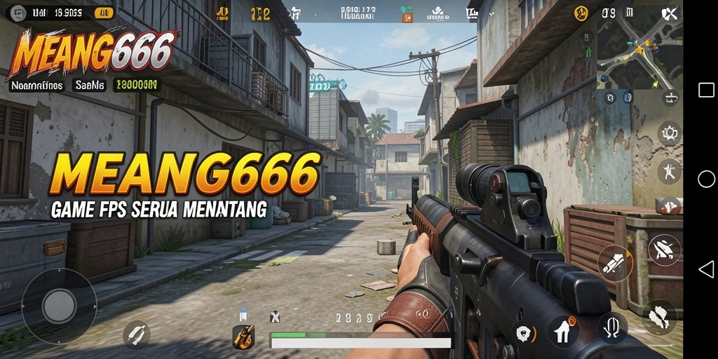Screenshot MENANG666 menampilkan aksi intens dalam pertempuran FPS.