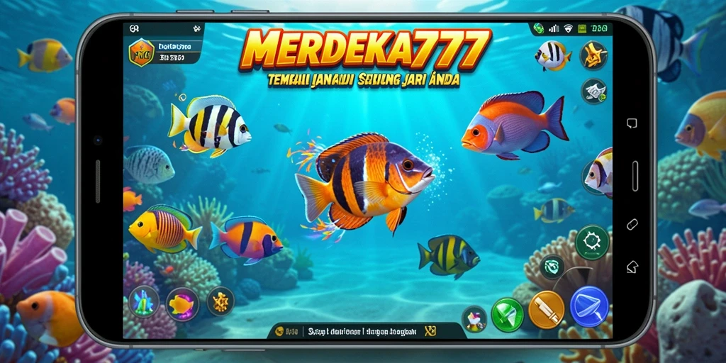 Tampilan gameplay seru dari MERDEKA777 yang penuh aksi Tembak Ikan.