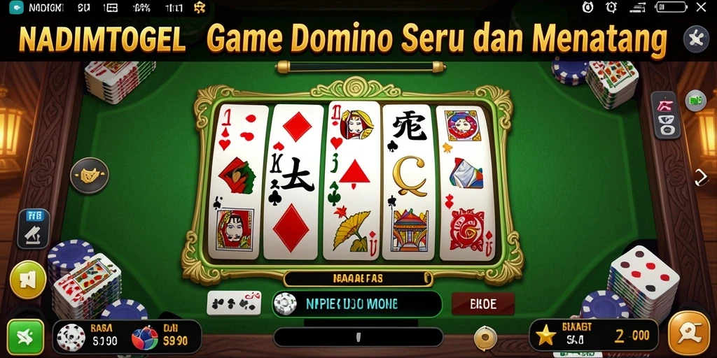 Tampilan gameplay seru dalam NADIMTOGEL yang menyajikan permainan Domino.
