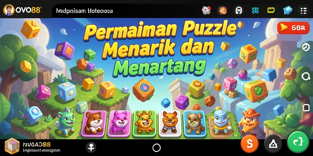 Screenshot gameplay OVO88 menampilkan tantangan puzzle yang menarik.