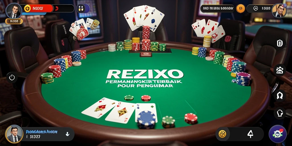 Screenshot utama REZIXO menampilkan gameplay seru Poker.