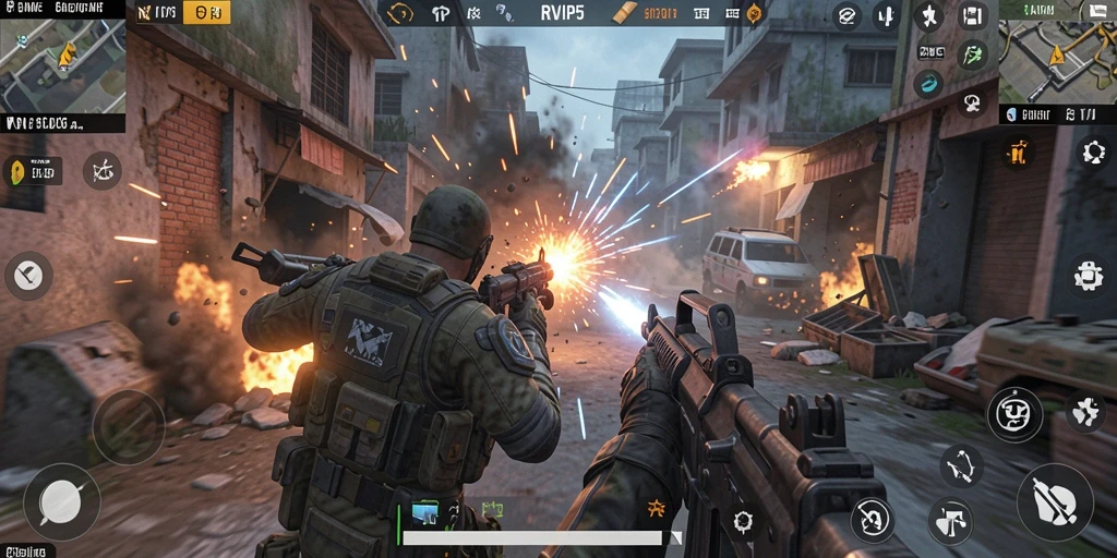 Screenshot menampilkan aksi mendebarkan gameplay TPS di RVIP5.