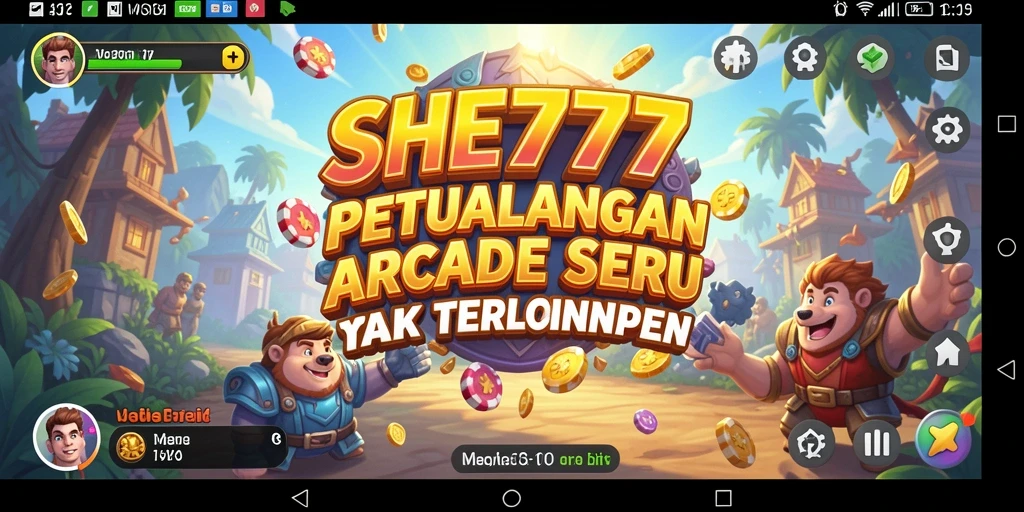 Screenshot permainan SHE777 menampilkan gameplay Arcade yang menegangkan.