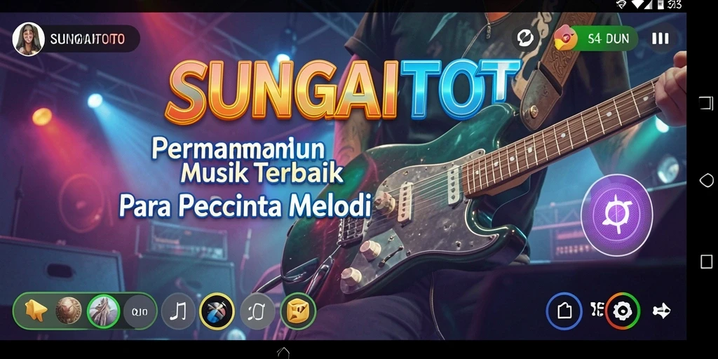 Tampilan gameplay SUNGAITOTO yang menarik dengan berbagai alat musik.